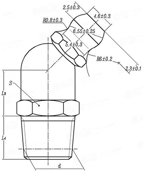 JIS B 1575 (Type 3) - 2000-45°弯头接头 油嘴- 易紧通