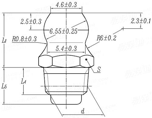 ISO  6392-1 (Type 2) - 1996 锥形螺纹直通接头 油嘴