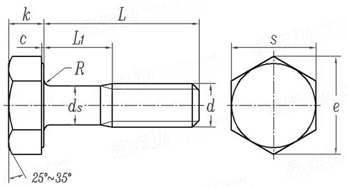 SAE AS 9283 (B) - 1999 (2015) 六角頭螺栓  1900-32 UNJF-3A，最小125 KSI，UNS G87400鋼，黑色氧化物，PD柄