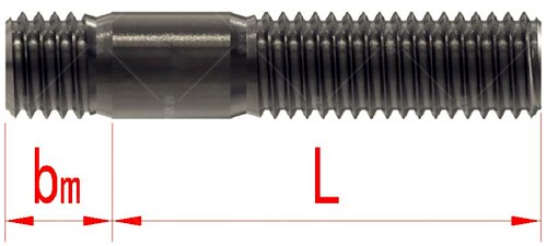 局部螺纹螺栓长度测量示意图