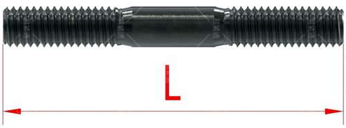 双头等长螺栓长度测量示意图