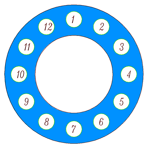 法兰螺栓排序图